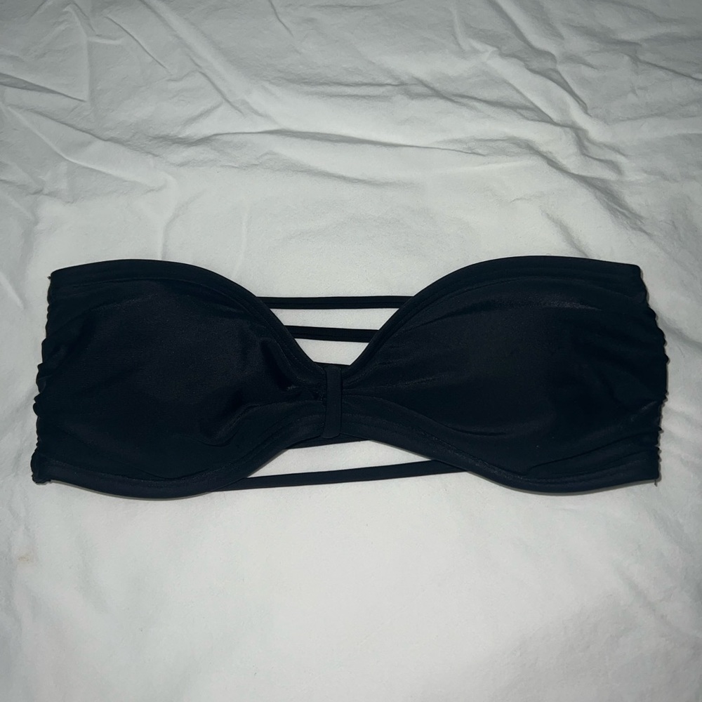 Strappy black bikini top